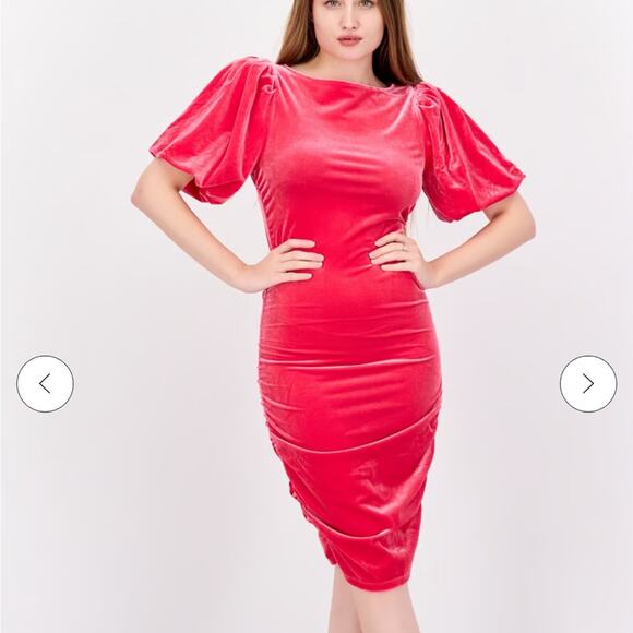 Scotch & Soda Velvet Mini Dress, Pink Medium NWT - Picture 1 of 10